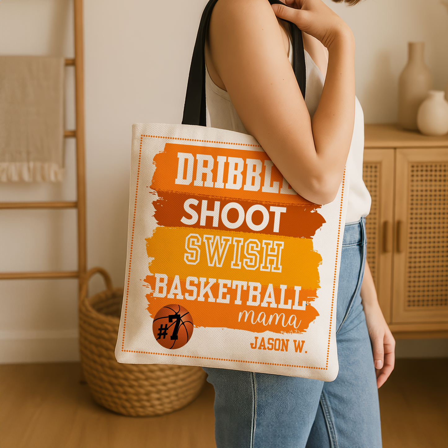 Personalized Basketball Mom Tote