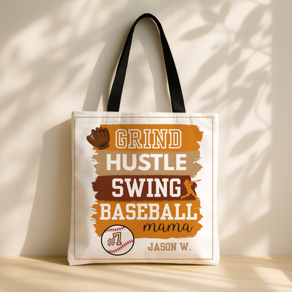 Personalized Baseball Mom Tote