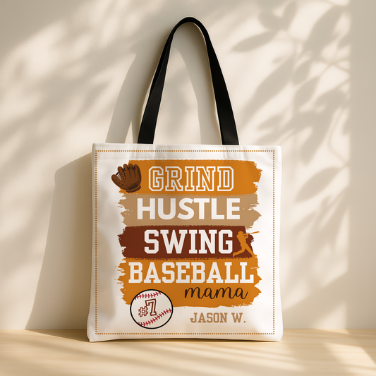 Personalized Baseball Mom Tote