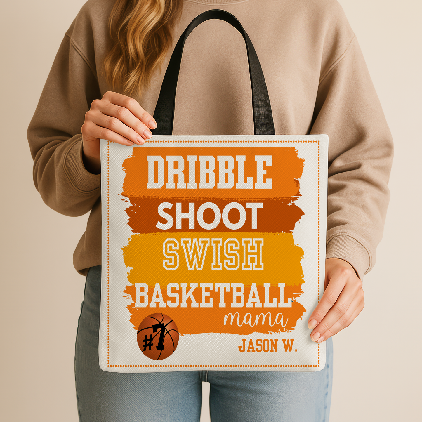 Personalized Basketball Mom Tote