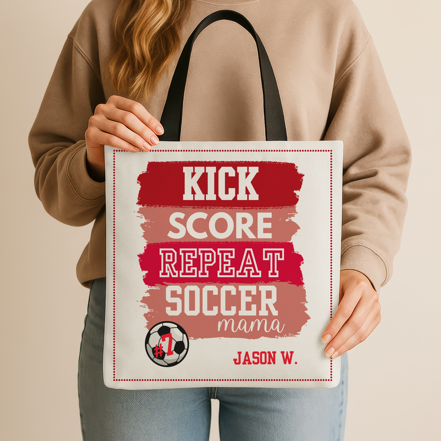 Personalized Soccer Mom Tote