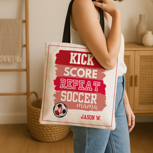Personalized Soccer Mom Tote
